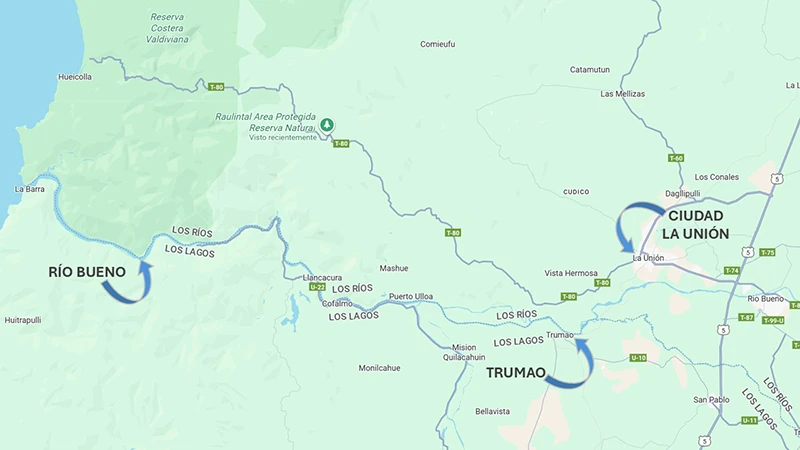 MAPA RIO BUENO LA UNIÓN